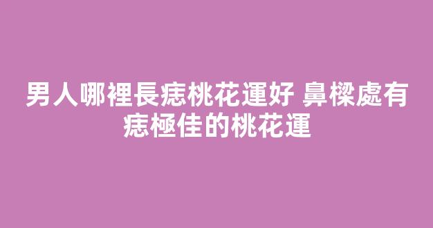 男人哪裡長痣桃花運好 鼻樑處有痣極佳的桃花運